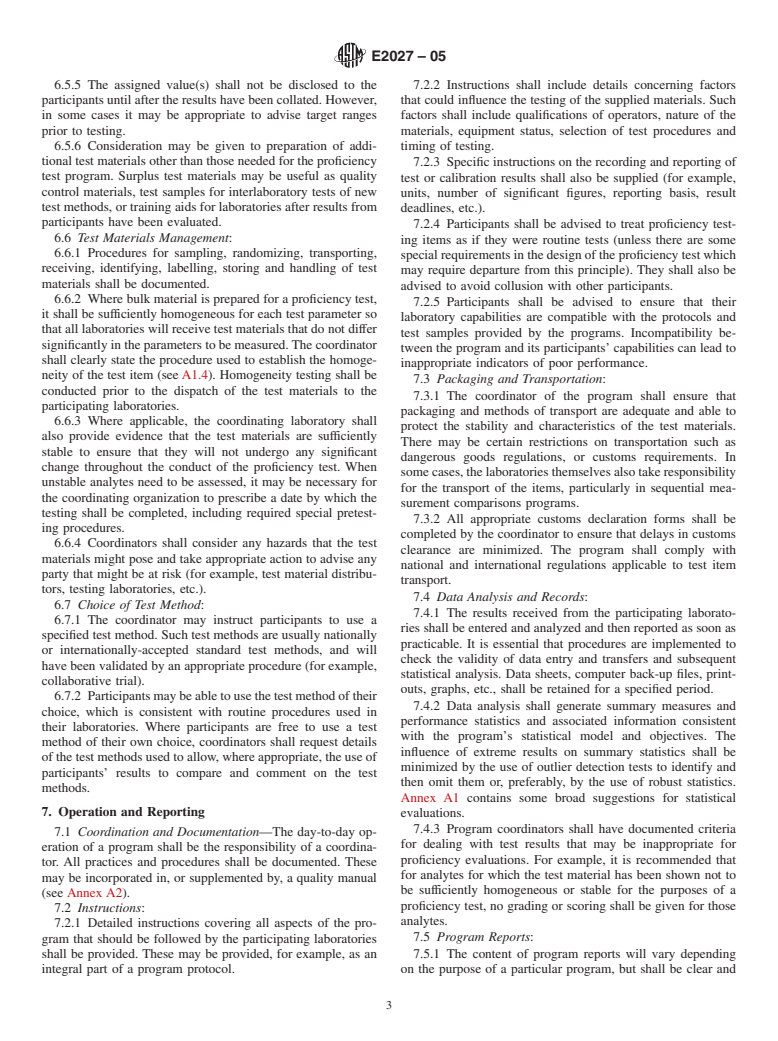 ASTM E2027-05 - Standard Practice for Conducting Proficiency Tests in the Chemical Analysis of Metals, Ores, and Related Materials