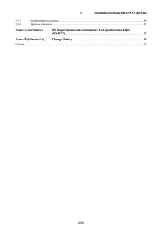 SIST EN 303 098-2 V1.2.1:2015 ETSI EN 303 098-2 V1.1.1 (2014-02) - Electromagnetic compatibility and Radio spectrum Matters (ERM); Maritime low power personal locating devices employing AIS; Part 2: Harmonized EN covering the essential requirements of article 3.2 of the R&TTE Directive - Page 4 preview