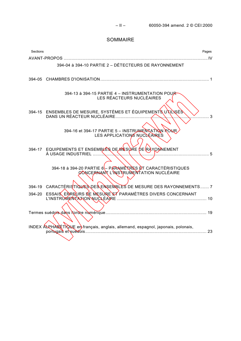 IEC 60050-394:1995/AMD2:2000 IEC 60050-394:1995/AMD2:2000 - Amendment 2 - International Electrotechnical Vocabulary (IEV) - Part 394: Nuclear instrumentation - Instruments
Released:7/7/2000
Isbn:2831852811 - Page 2 preview