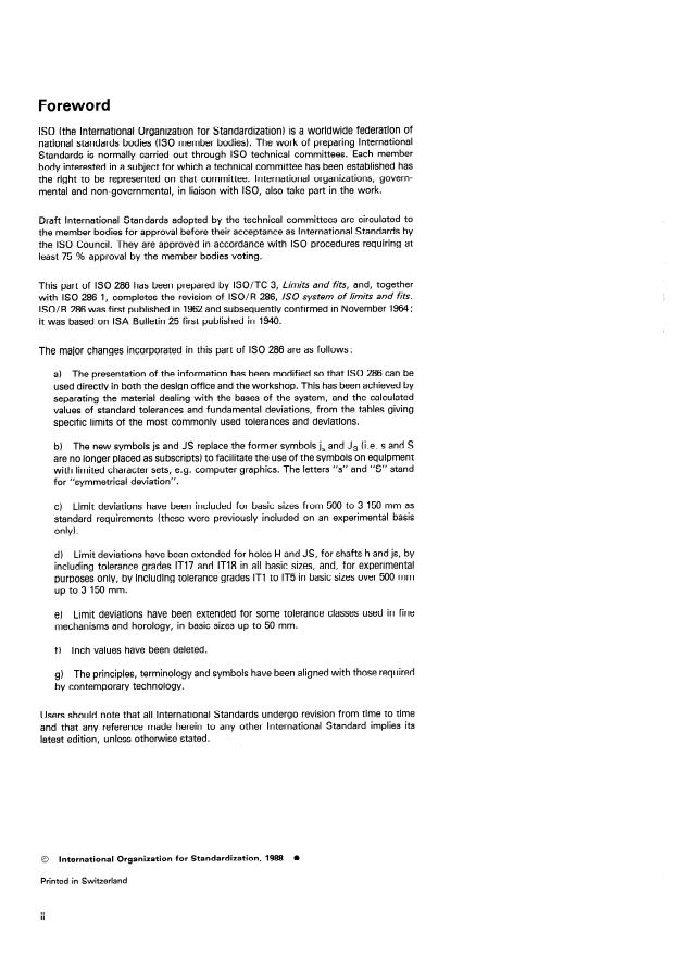 ISO 286-2:1988 ISO 286-2:1988 - ISO system of limits and fits - Page 2 preview