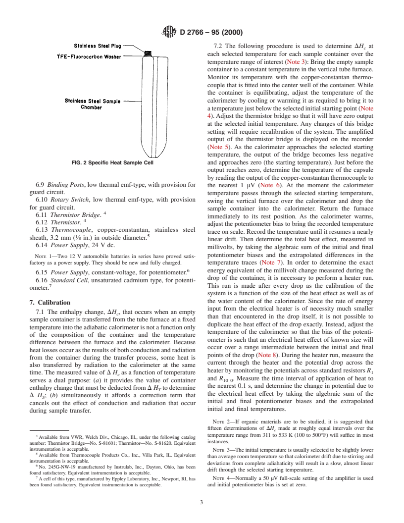 ASTM D2766-95(2000) - Standard Test Method for Specific Heat of Liquids and Solids