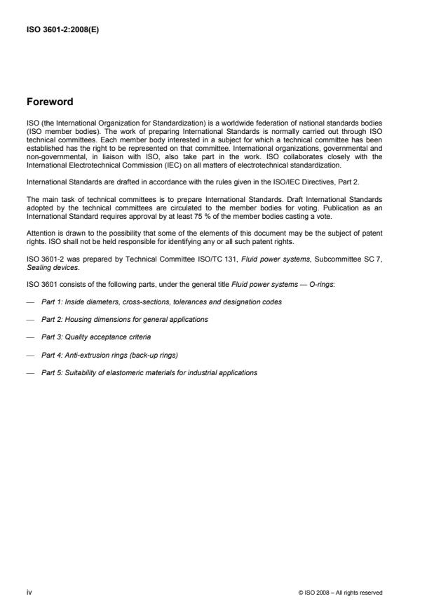 ISO 3601-2:2008 ISO 3601-2:2008 - Fluid power systems -- O-rings - Page 4 preview