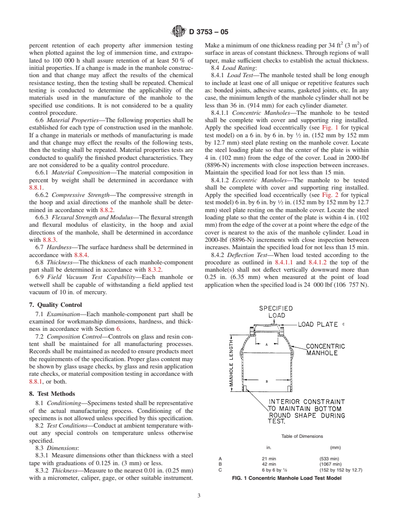 ASTM D3753-05 - Standard Specification for Glass-Fiber-Reinforced Polyester Manholes and Wetwells