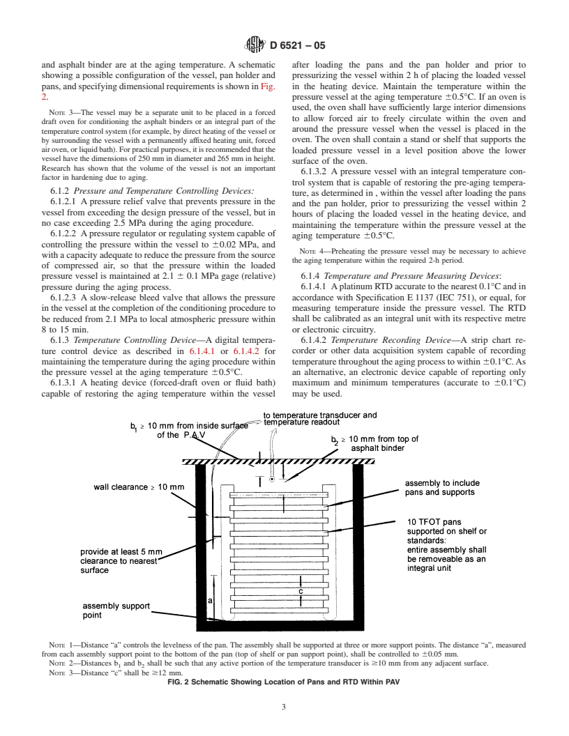 ASTM D6521-05 - Standard Practice for Accelerated Aging of Asphalt Binder Using a Pressurized Aging Vessel (PAV)