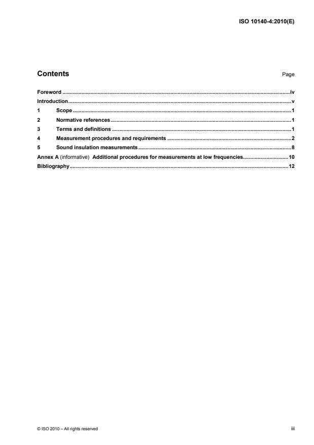 ISO 10140-4:2010 - Acoustics -- Laboratory measurement of sound insulation of building elements
