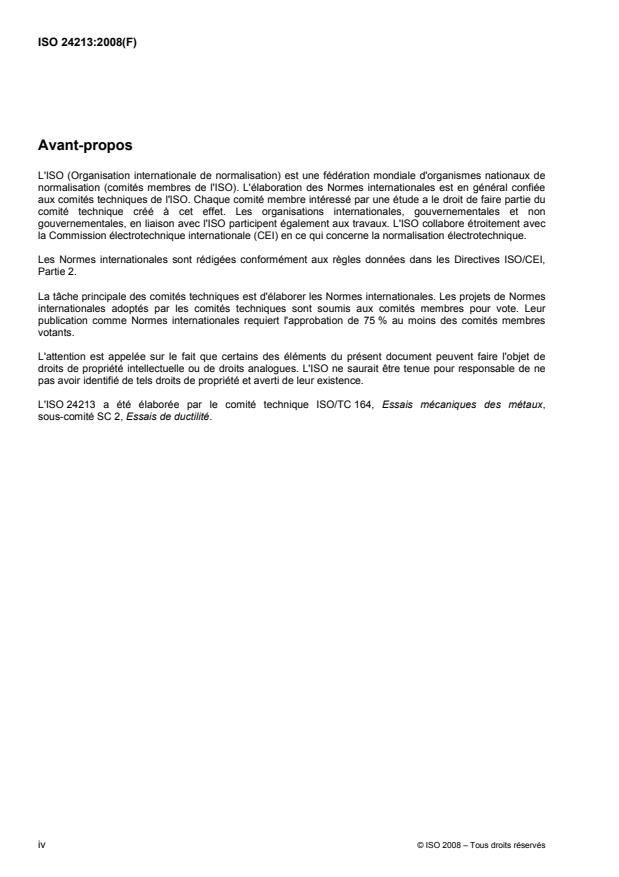 ISO 24213:2008 ISO 24213:2008 - Matériaux métalliques -- Tôles et bandes -- Méthode d'évaluation du retour élastique lors d'un cintrage sous traction - Page 4 preview