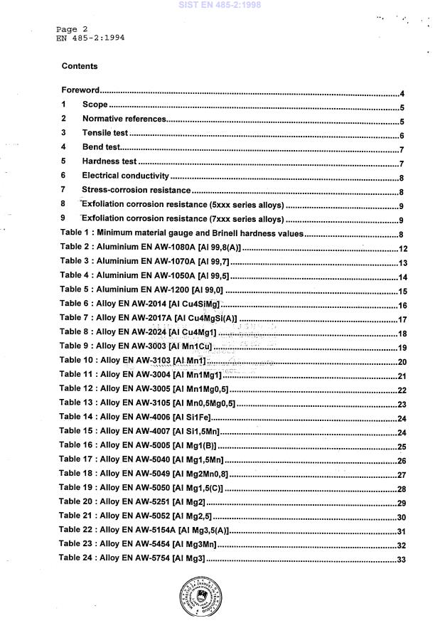 EN 485-2:1994 EN 485-2:1998 - Page 4 preview