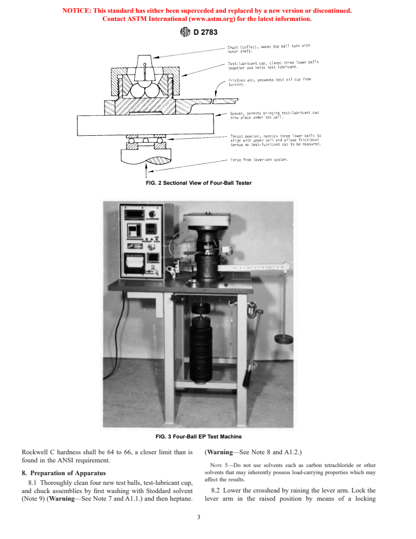 ASTM D2783-88(1998) - Standard Test Method for Measurement of Extreme-Pressure Properties of Lubricating Fluids (Four-Ball Method)