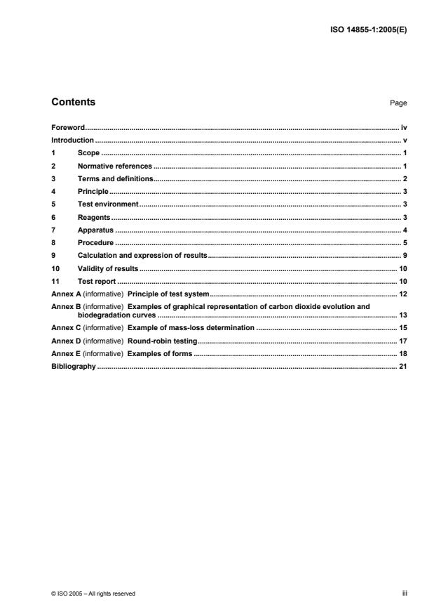 ISO 14855-1:2005 - Determination of the ultimate aerobic biodegradability of plastic materials under controlled composting conditions -- Method by analysis of evolved carbon dioxide