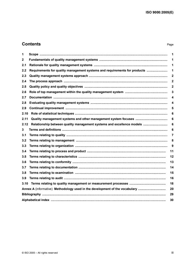 ISO 9000:2005 - Quality management systems -- Fundamentals and vocabulary