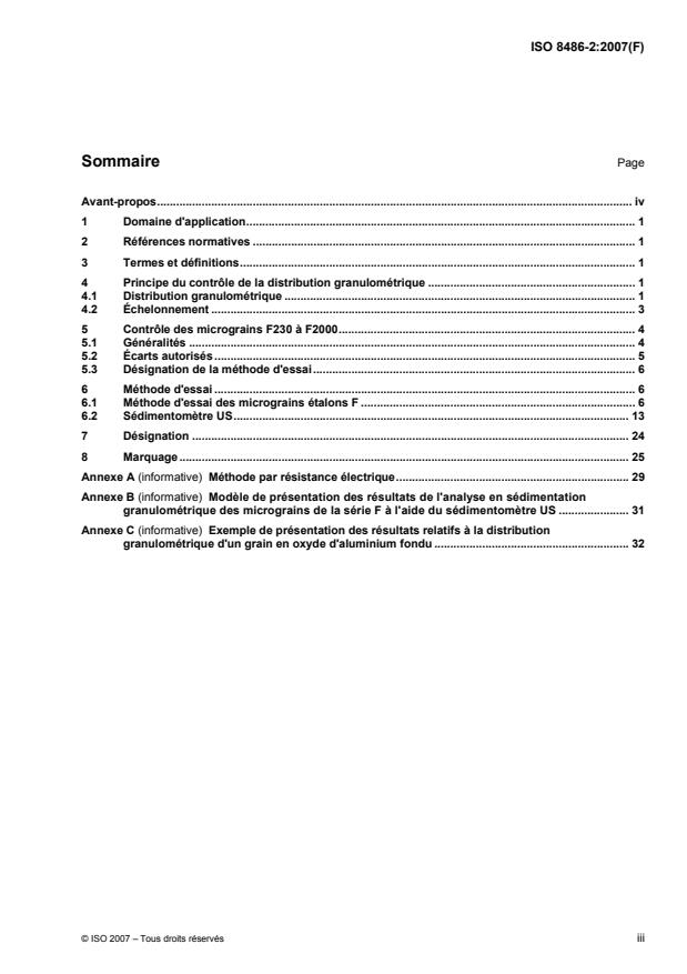 ISO 8486-2:2007 - Abrasifs agglomérés -- Détermination et désignation de la distribution granulométrique