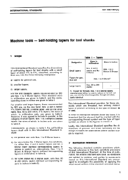 ISO 296:1991 - Machine tools — Self-holding tapers for tool shanks
Released:3/14/1991 - Page 3 preview