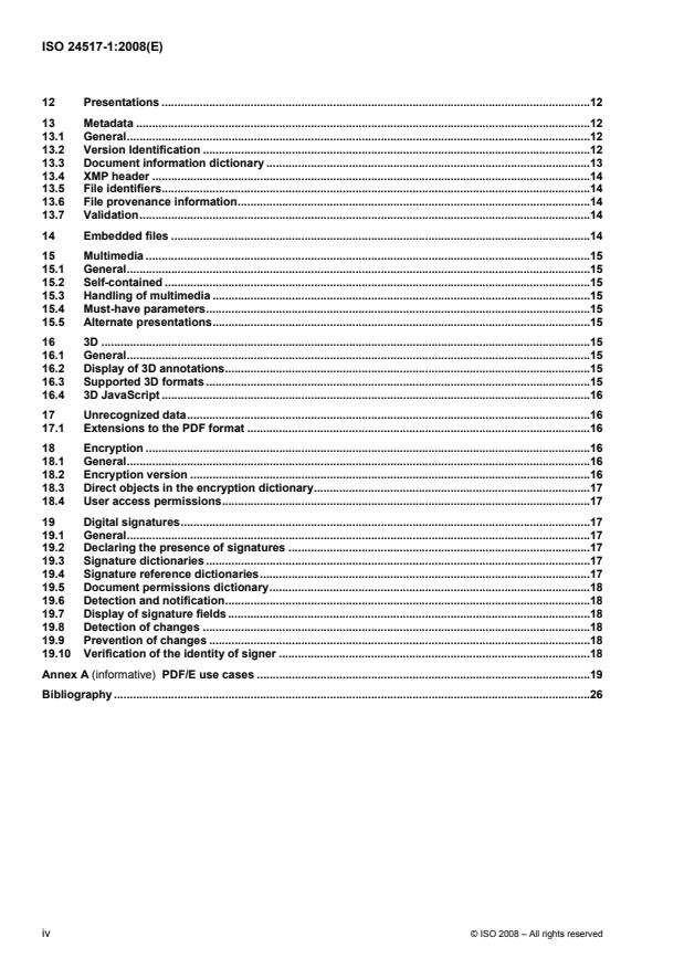 ISO 24517-1:2008 ISO 24517-1:2008 - Document management -- Engineering document format using PDF - Page 4 preview
