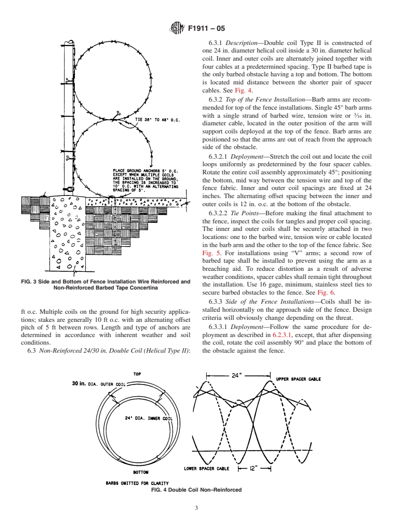 ASTM F1911-05 - Standard Practice for Installation of Barbed Tape