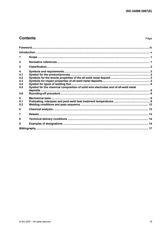 ISO 24598:2007 - Welding consumables -- Solid wire electrodes, tubular cored electrodes and electrode/flux combinations for submerged arc welding of creep-resisting steels -- Classification