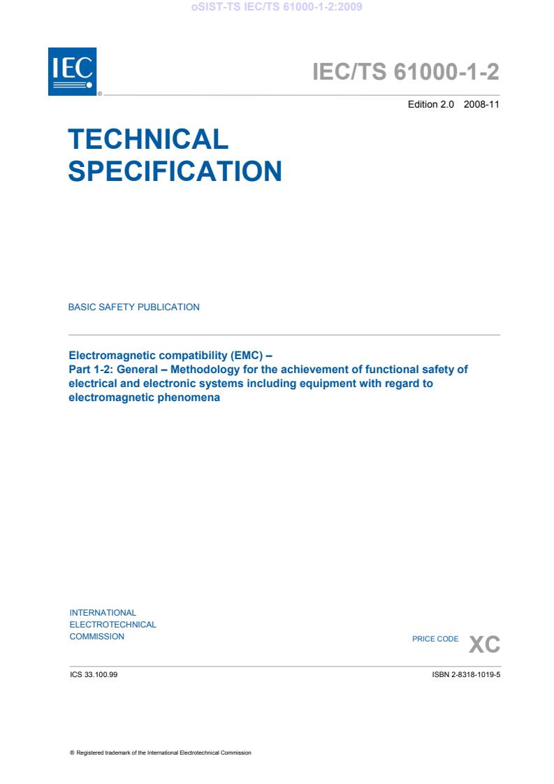 TS IEC/TS 61000-1-2:2009