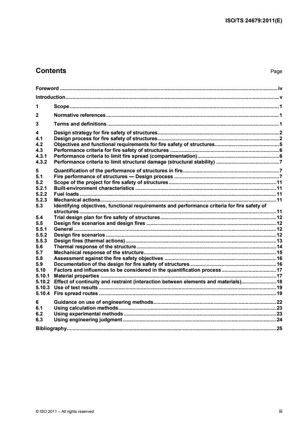ISO/TS 24679:2011 - Fire safety engineering -- Performance of structures in fire