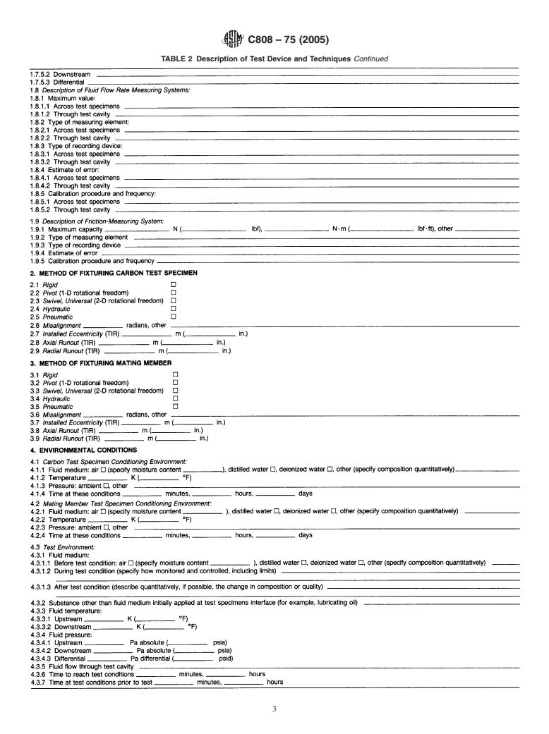 ASTM C808-75(2005) - Standard Guideline for Reporting Friction and Wear Test Results of Manufactured Carbon and Graphite Bearing and Seal Materials