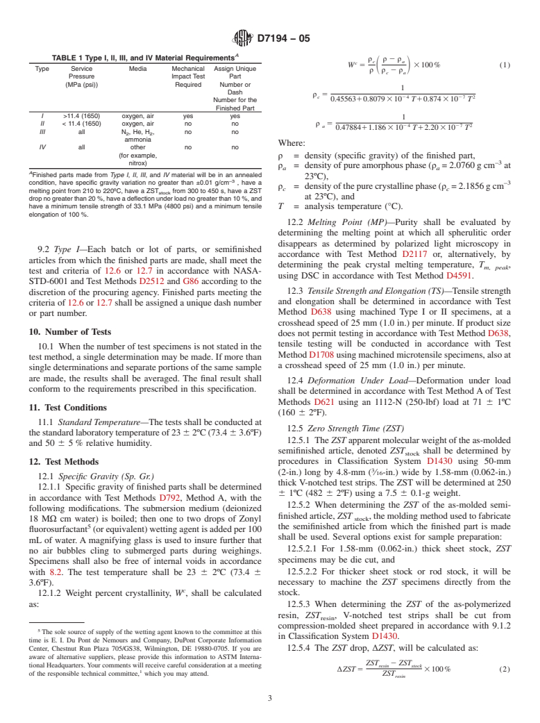 ASTM D7194-05 - Standard Specification for Aerospace Parts Machined from Polychlorotrifluoroethylene