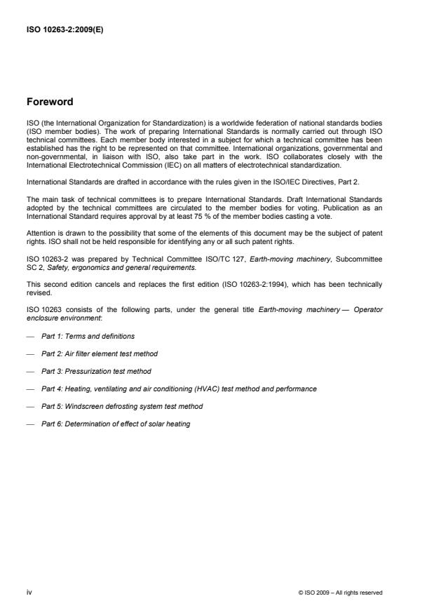 ISO 10263-2:2009 ISO 10263-2:2009 - Earth-moving machinery -- Operator enclosure environment - Page 4 preview