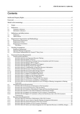 ETSI TS 103 154 V1.1.1 (2014-10) - Reconfigurable Radio Systems (RRS); System requirements for operation of Mobile Broadband Systems in the 2 300 MHz - 2 400 MHz band under Licensed Shared Access (LSA)