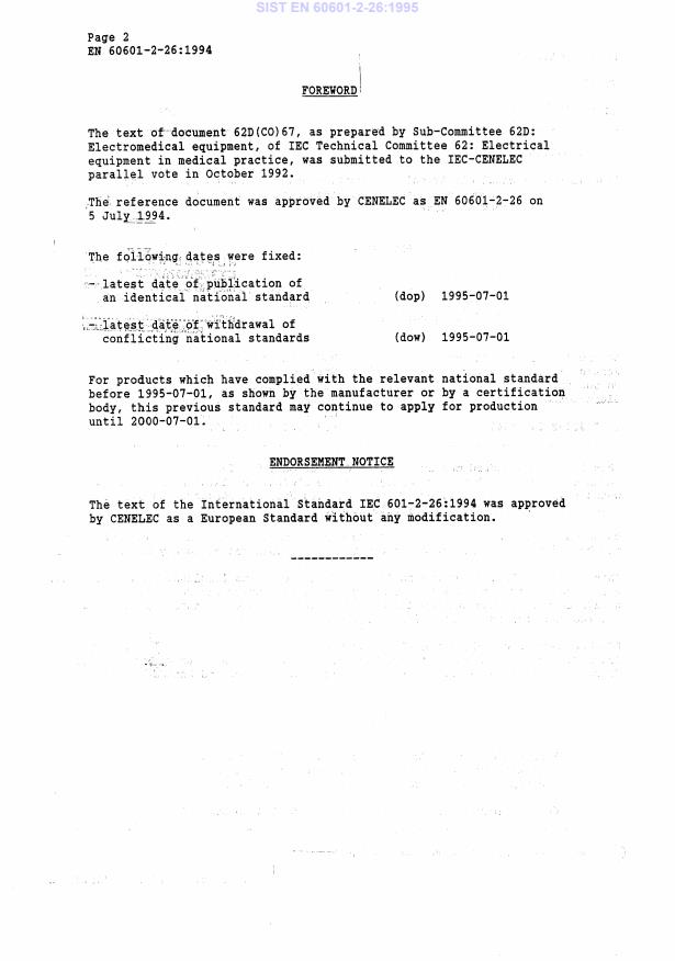 EN 60601-2-26:1994 EN 60601-2-26:1995 - Page 4 preview
