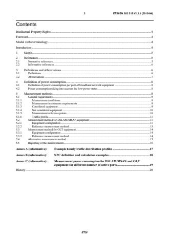 ETSI EN 303 215 V1.3.1 (2015-04) - Environmental Engineering (EE); Measurement methods and limits for power consumption in broadband telecommunication networks equipment