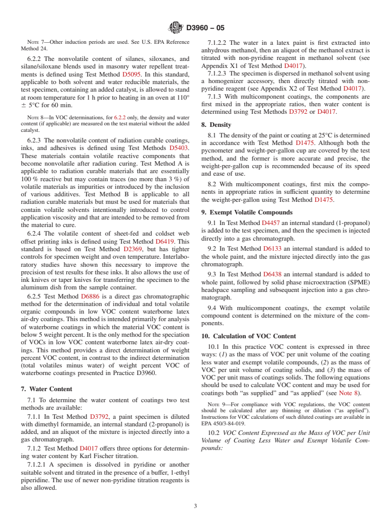 ASTM D3960-05 - Standard Practice for Determining Volatile Organic Compound (VOC) Content of Paints and Related Coatings