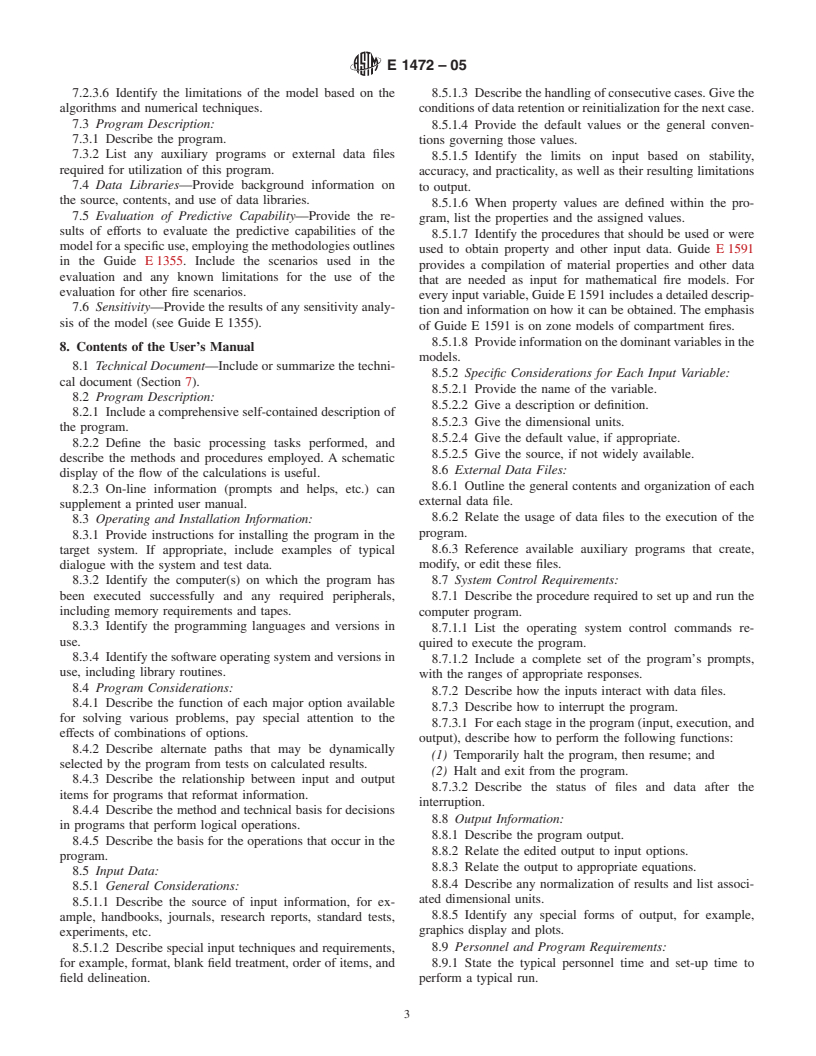 ASTM E1472-05 - Standard Guide for Documenting Computer Software for Fire Models