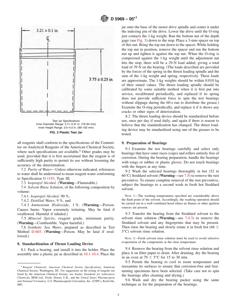 ASTM D5969-05e1 - Standard Test Method for Corrosion-Preventive Properties of Lubricating Greases in Presence of Dilute Synthetic Sea Water Environments