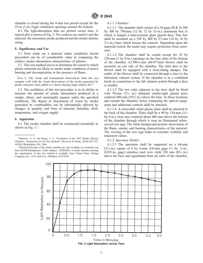 ASTM D2843-99 - Standard Test Method for Density of Smoke from the Burning or Decomposition of Plastics