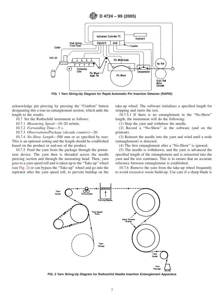 ASTM D4724-99(2005) - Standard Test Methods for Degree of Filament Yarn Entanglement by Needle Insertion Methods