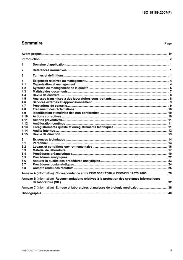 ISO 15189:2007 - Laboratoires d'analyses de biologie médicale -- Exigences particulieres concernant la qualité et la compétence