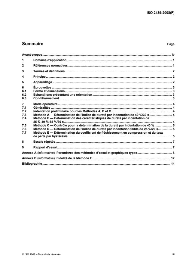 ISO 2439:2008 - Matériaux polymeres alvéolaires souples -- Détermination de la dureté (technique par indentation)