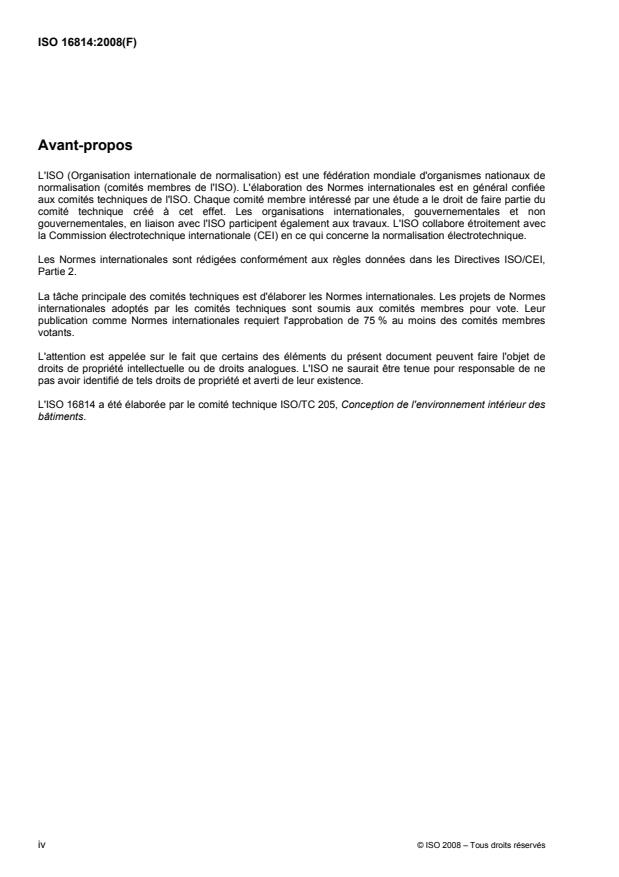 ISO 16814:2008 ISO 16814:2008 - Conception de l'environnement des bâtiments -- Qualité de l'air intérieur -- Méthodes d'expression de la qualité de l'air intérieur pour une occupation humaine - Page 4 preview