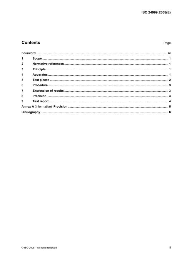 ISO 24999:2008 ISO 24999:2008 - Flexible cellular polymeric materials -- Determination of fatigue by a constant-strain procedure