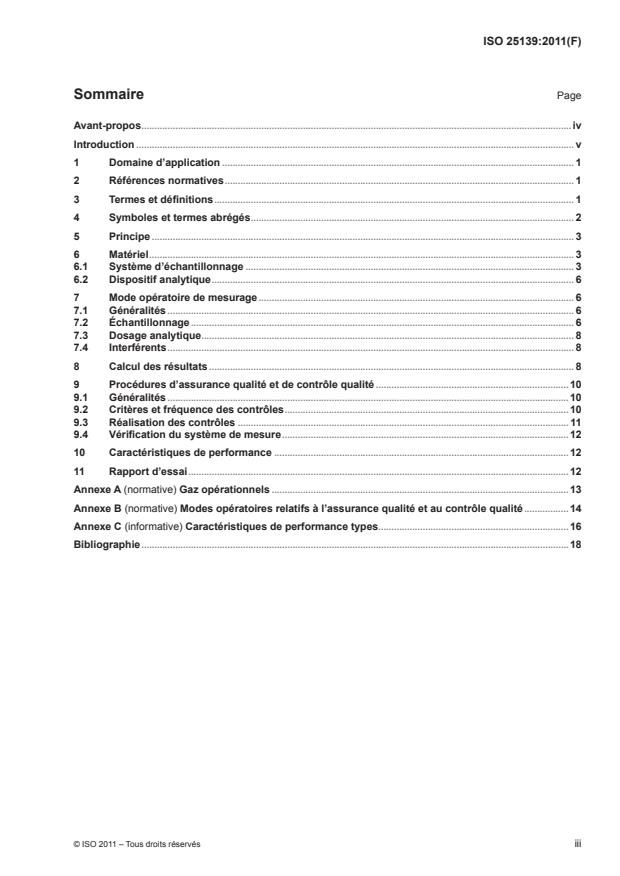 ISO 25139:2011 - Émissions de sources fixes -- Méthode manuelle pour la détermination de la concentration en méthane par chromatographie en phase gazeuse