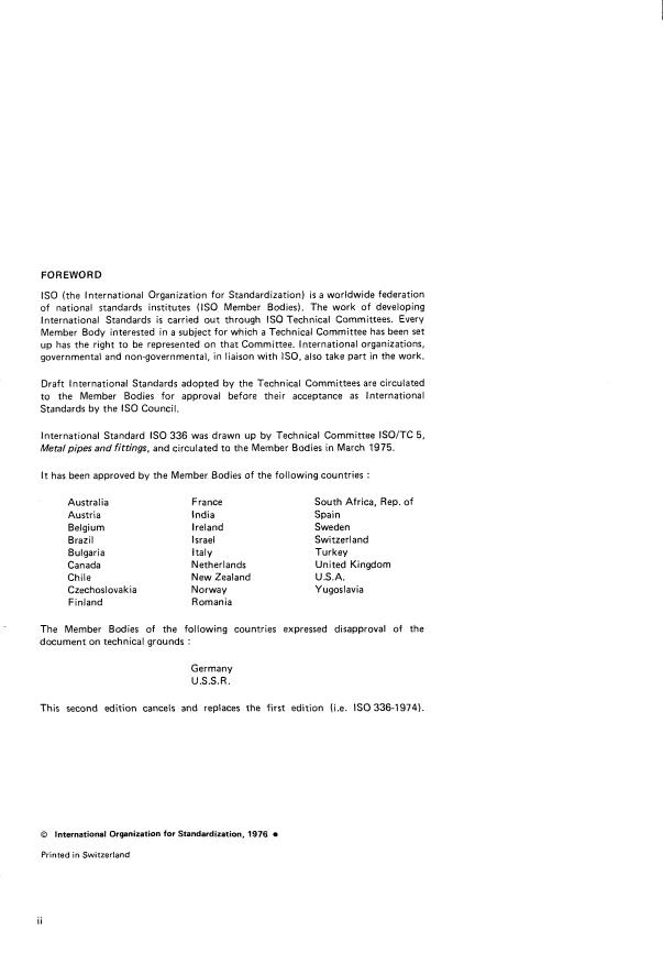 ISO 336:1976 ISO 336:1976 - Withdrawal of ISO 336-1976 - Page 2 preview