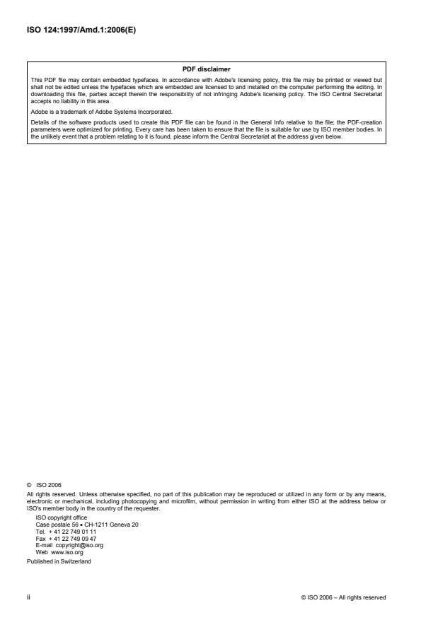 ISO 124:1997/Amd 1:2006 ISO 124:1997/Amd 1:2006 - Precision data - Page 2 preview