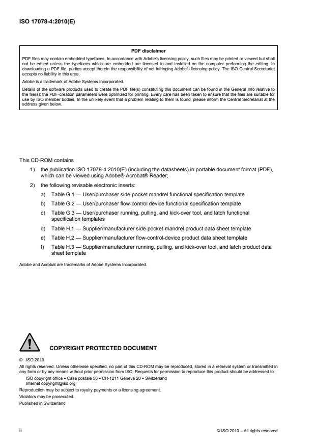 ISO 17078-4:2010 ISO 17078-4:2010 - Petroleum and natural gas industries -- Drilling and production equipment - Page 2 preview