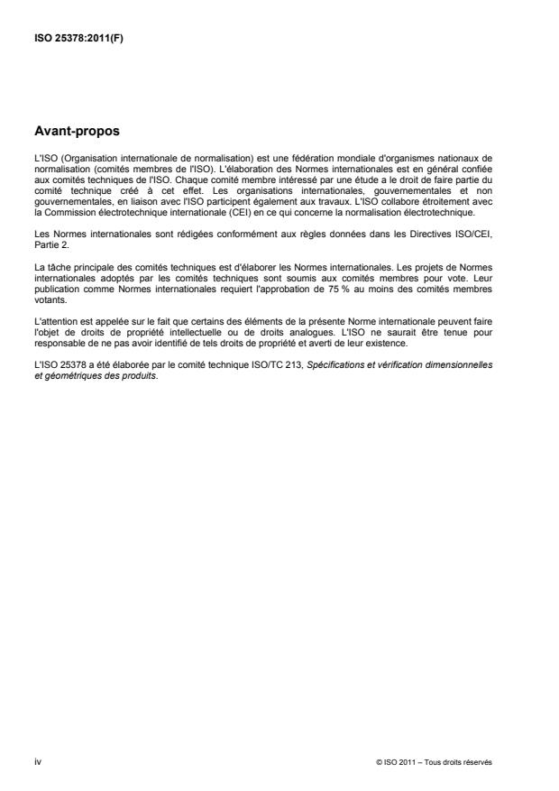 ISO 25378:2011 ISO 25378:2011 - Spécification géométrique des produits -- Caractéristiques et conditions -- Définitions - Page 4 preview