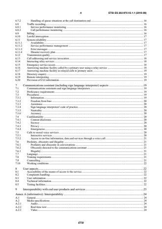 SIST ES 202 975 V2.1.1:2016 ETSI ES 202 975 V2.1.1 (2015-09) - Human Factors (HF); Requirements for relay services - Page 4 preview