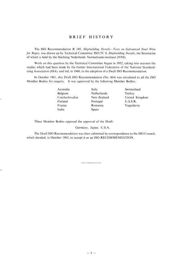 ISO/R 345:1963 - Withdrawal of ISO/R 345-1963