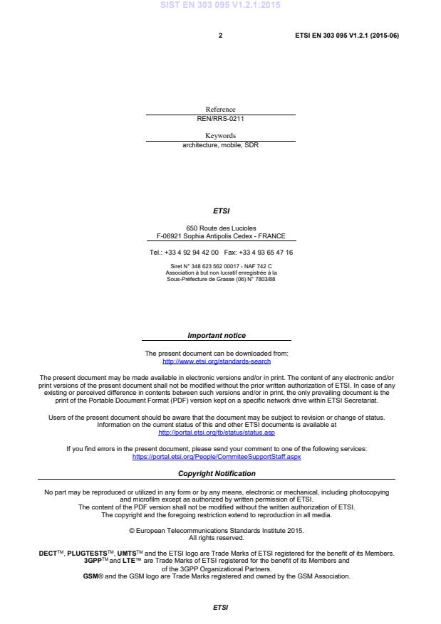 SIST EN 303 095 V1.2.1:2015 SIST EN 303 095 V1.2.1:2015 - Page 4 preview