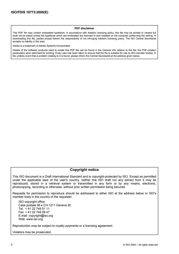 ISO/FDIS 18773 ISO/FDIS 18773 - Securities and related financial instruments -- Abbreviations - Page 2 preview