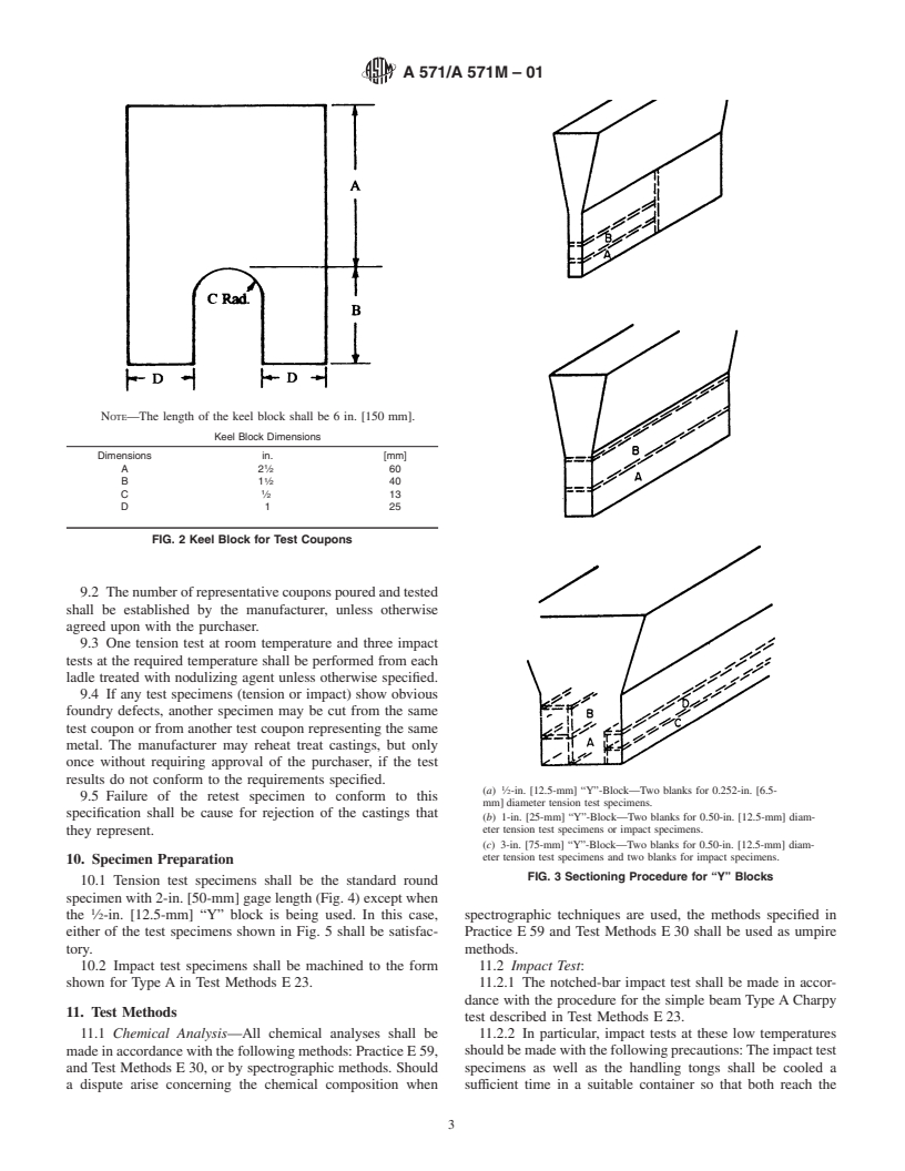 ASTM A571/A571M-01 - Standard Specification for Austenitic Ductile Iron Castings for Pressure-Containing Parts Suitable for Low-Temperature Service