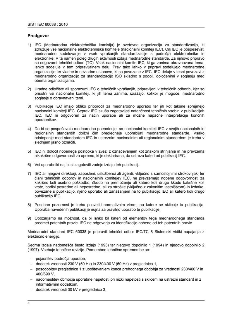 IEC 60038 IEC 60038:2010 - Page 4 preview