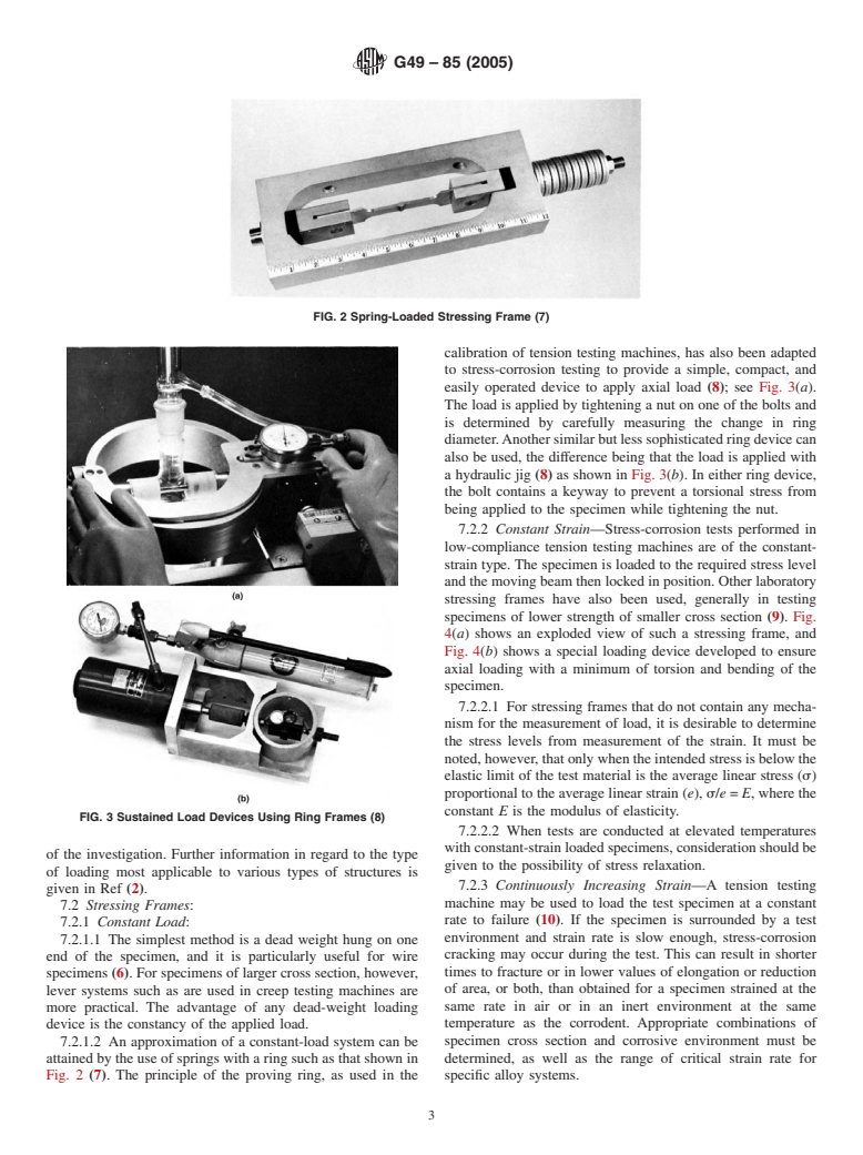 ASTM G49-85(2005) - Standard Practice for Preparation and Use of Direct Tension Stress-Corrosion Test Specimens