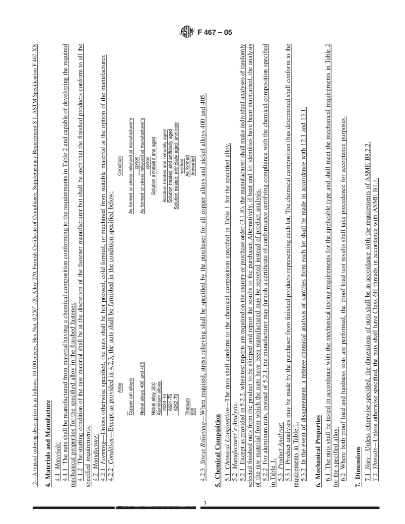 REDLINE ASTM F467-05 - Standard Specification for Nonferrous Nuts for General Use