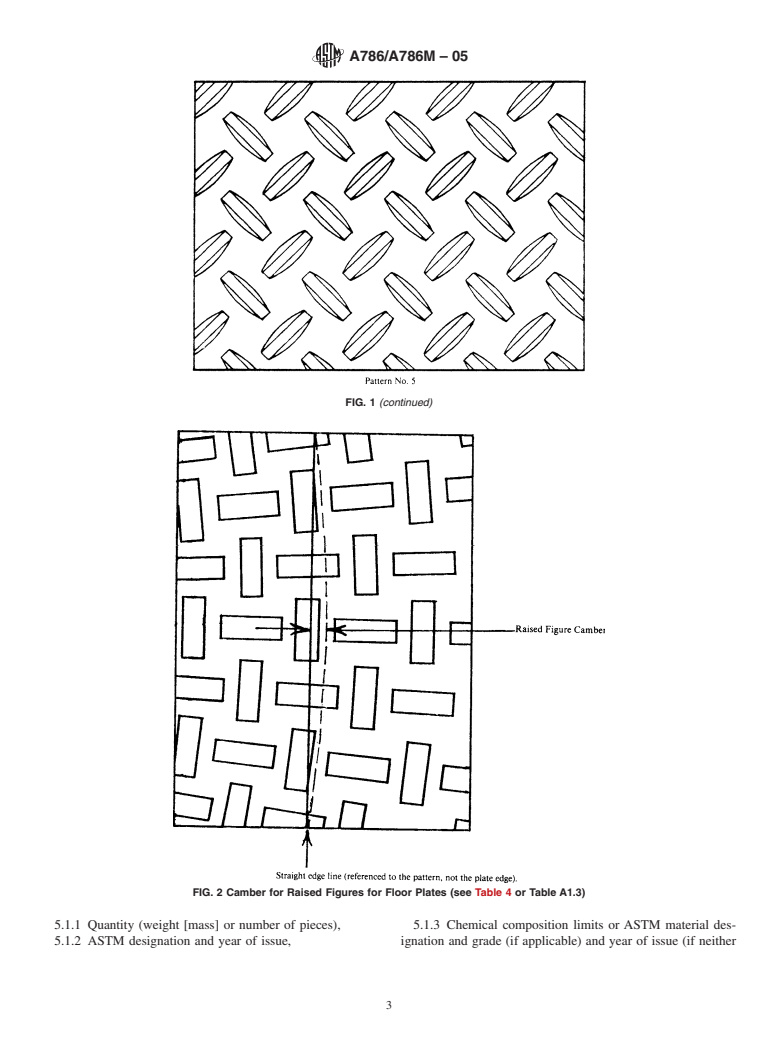 ASTM A786/A786M-05 - Standard Specification for Hot-Rolled Carbon, Low-Alloy, High-Strength Low-Alloy, and Alloy Steel Floor Plates